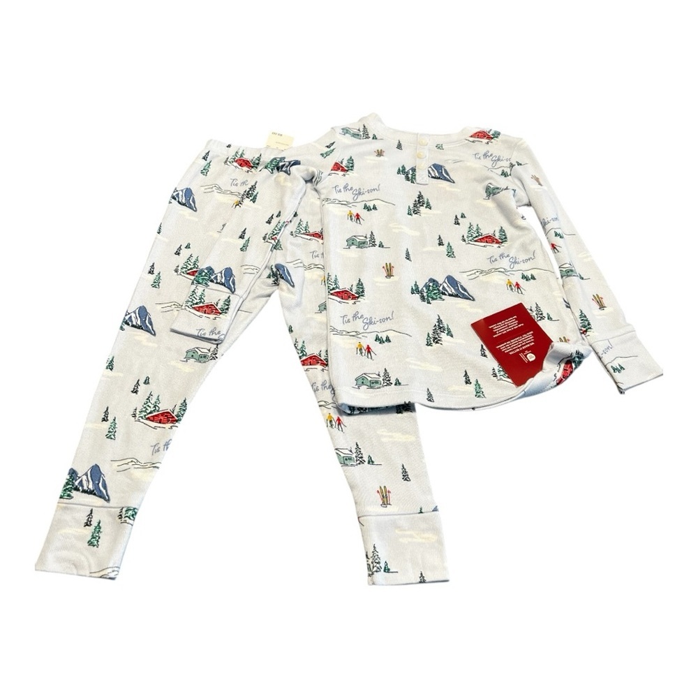 NWT Target Wondershop Toddler Tis The Ski-Son Blue Tree Pajama Sets- 2T